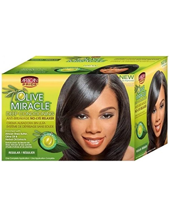 African Pride Olive Miracle No-Lye Relaxer Kit Regular