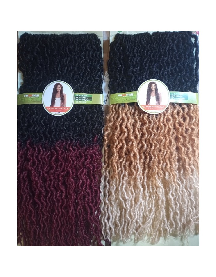 Freedom 2X Cro Vichy Locs Plus Crochet Braid (2 in 1 Pack)