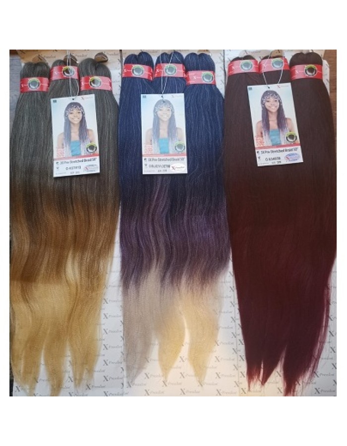 Xpressions 3X Pre Stretched Braiding Hair 50"