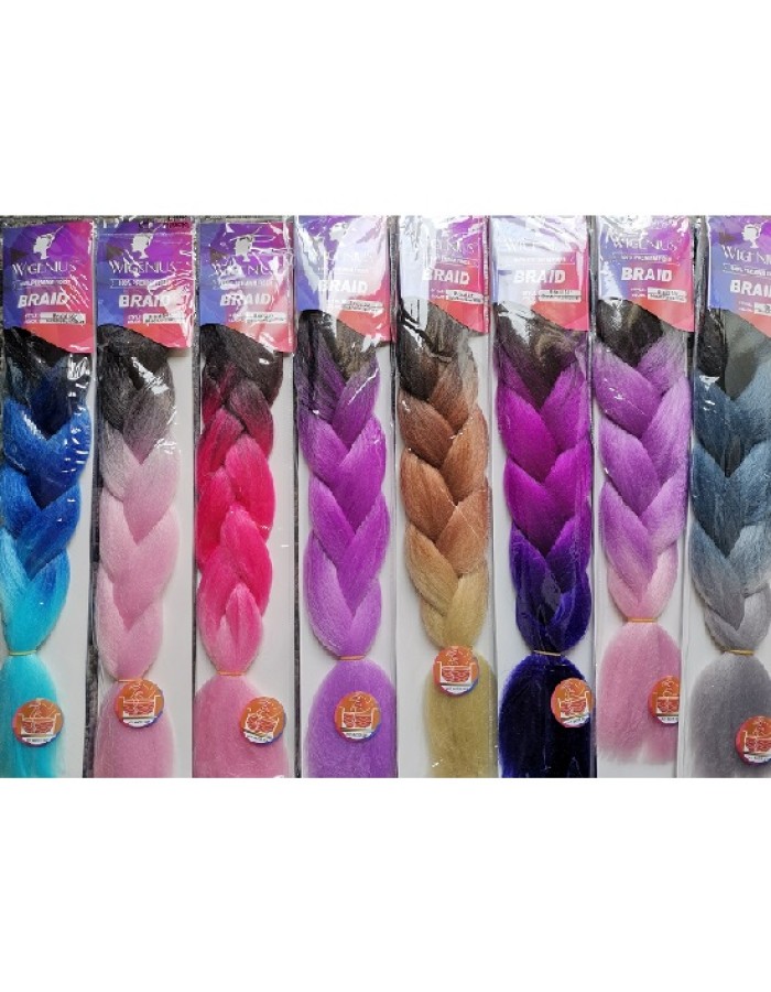 Wigenius Rainbow Colour Braid 50"