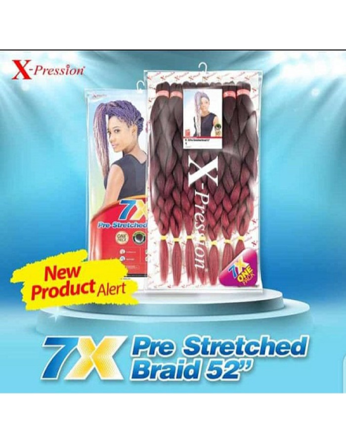 Xpression 7X Pre Stretched Braid 52"