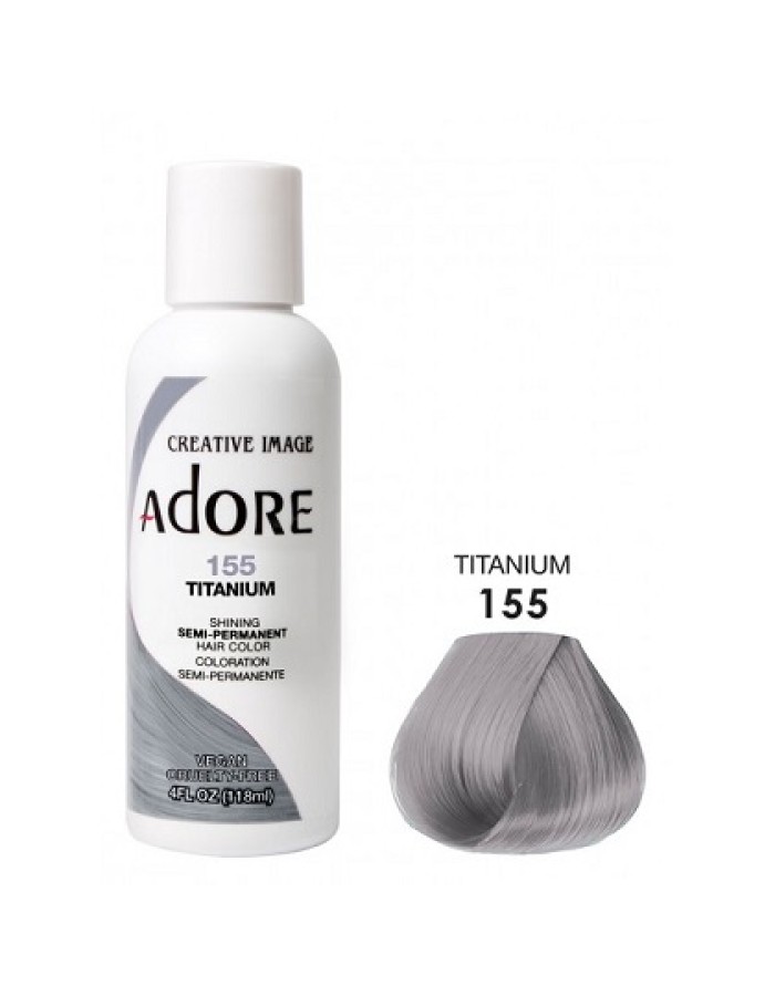 Adore Semi Permanent Hair Colour - Titanium 155 - 118ml