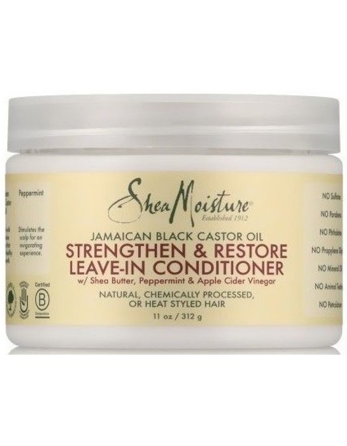 Shea Moisture - Jamaican Black Castor Oil - Strengthen & Restore Leave-In Conditioner 11 oz Shea Moisture - Jamaican Black Castor Oil - Strengthen & Restore Leave-In Conditioner 11 oz