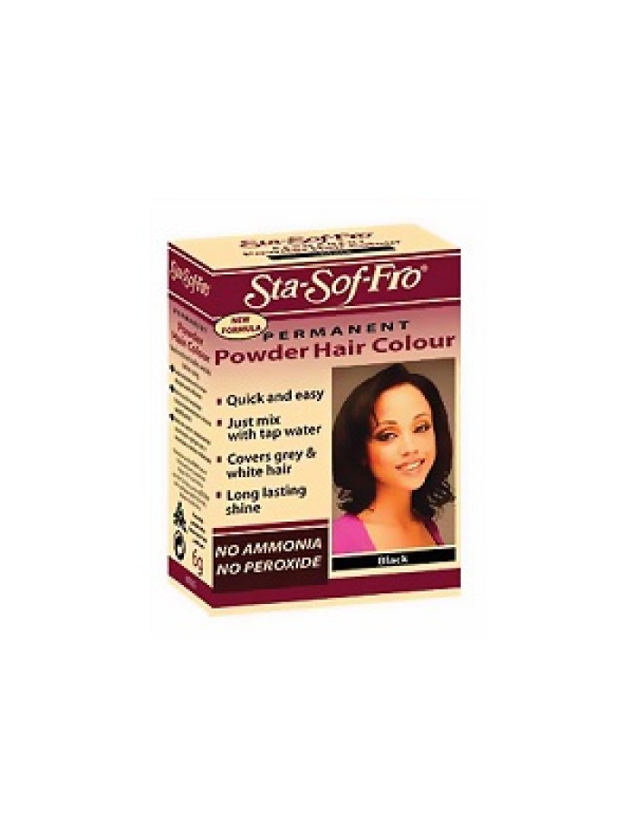 Sta Sof Fro Permanent Powder Hair Dye Black 6g