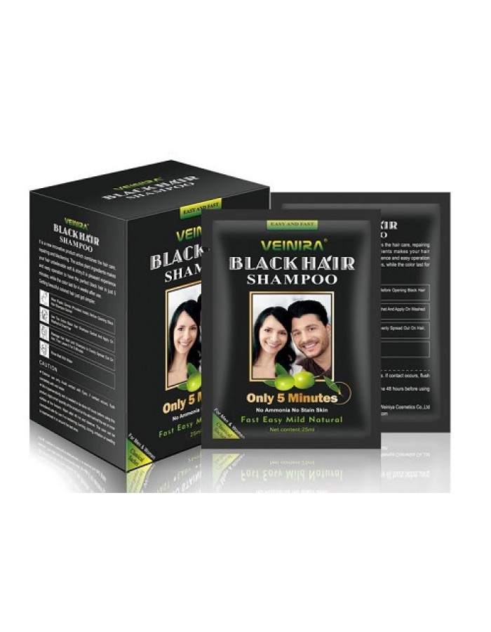 Veinira Brown Hair Colour Shampoo (25ml X 10 Sachet in a box)