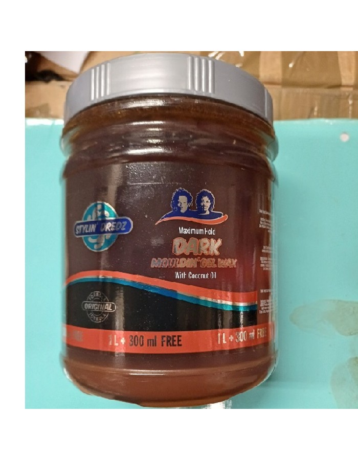 Stylin' Dredz Mouldin' Gel Wax - Dark- Maximum Hold 1 Liter