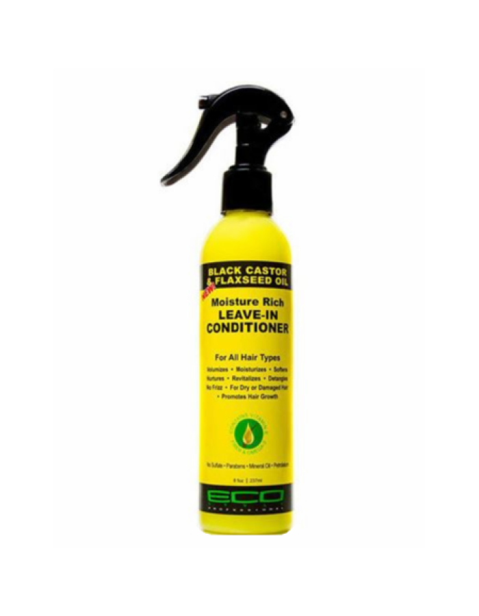 Eco Black Castor & Flaxseed Leave-In Conditioner 8 oz