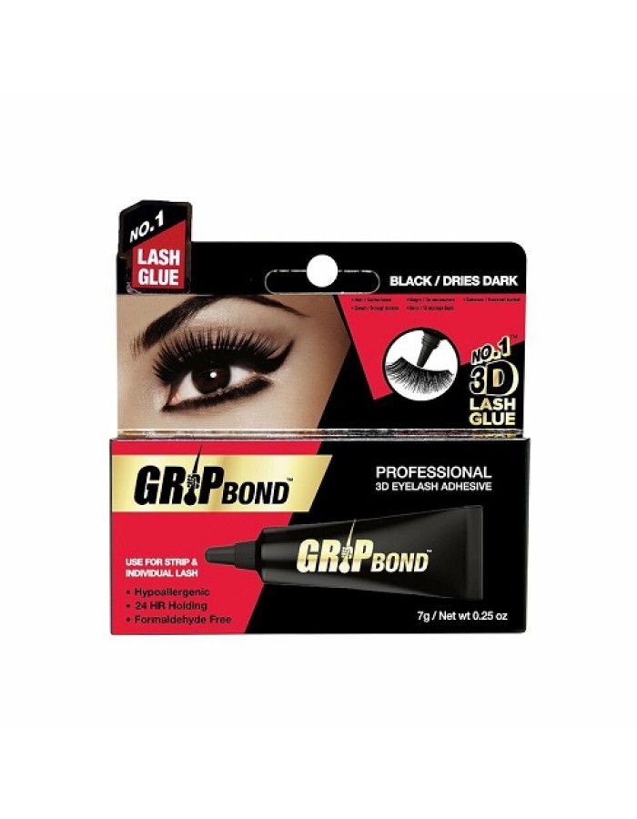 Ebin Grip Bond Eyelash Adhesive Black Tube 7g