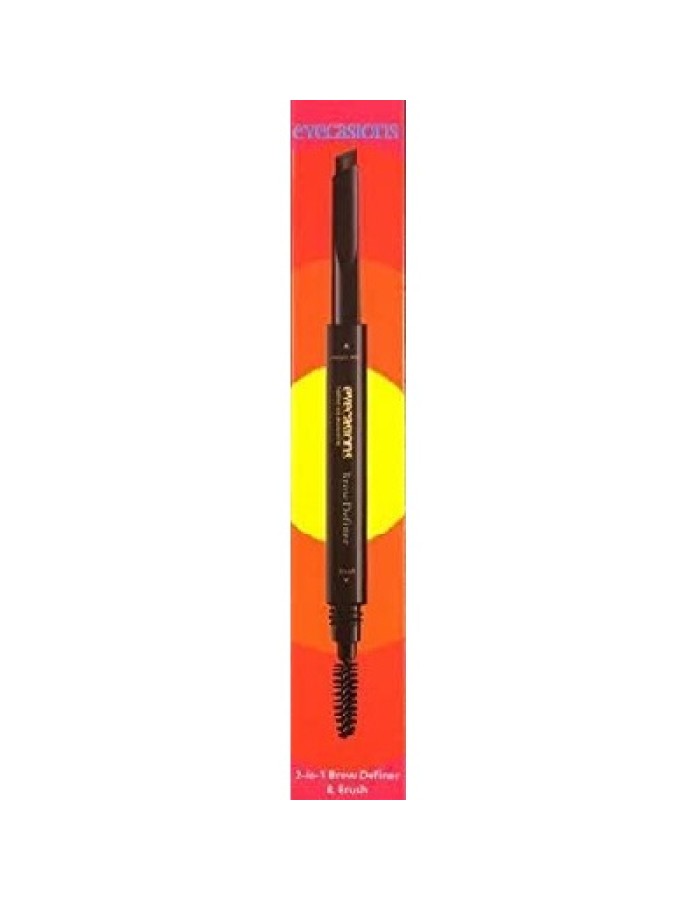 Eyecasions Eyebrow 2-In-1 Brow Definer And Brush - Black