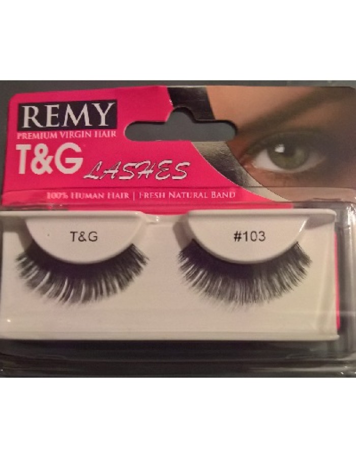 T&G Remy Human Hair Strip Eyelashes (#103)