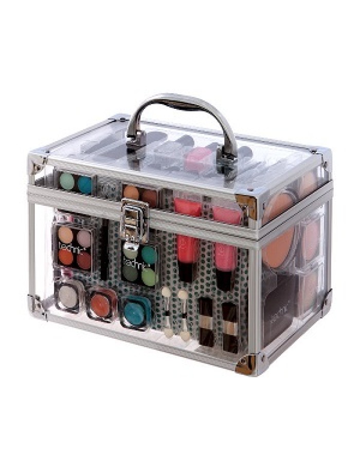 Technic Essential Large Clear Carry Case With Cosmetics