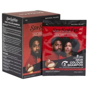 Sta Sof Fro Hair Colour Shampoo - Natural Black 25ml (10 Sachet)