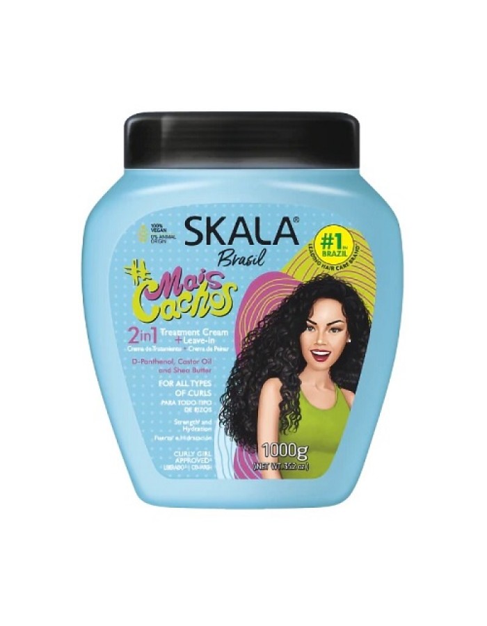 Skala Brasil Mais Cachos 2 In 1 Treatment And Leave-In Cream 1000g