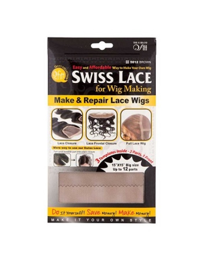 Qfitt Swiss Lace For Making Wig 15"X15"