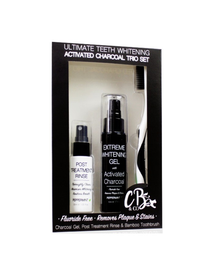 CB And Co Ultimate Teeth Whitening Activated Charcoal Trio Set