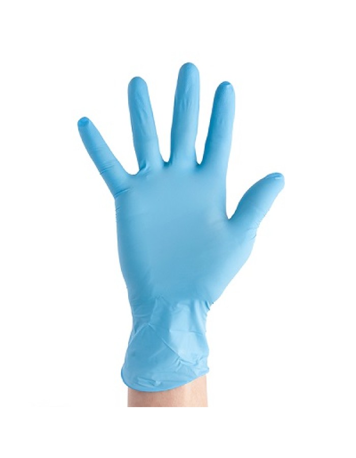 100 Pcs Blue Nitrile Gloves - Large