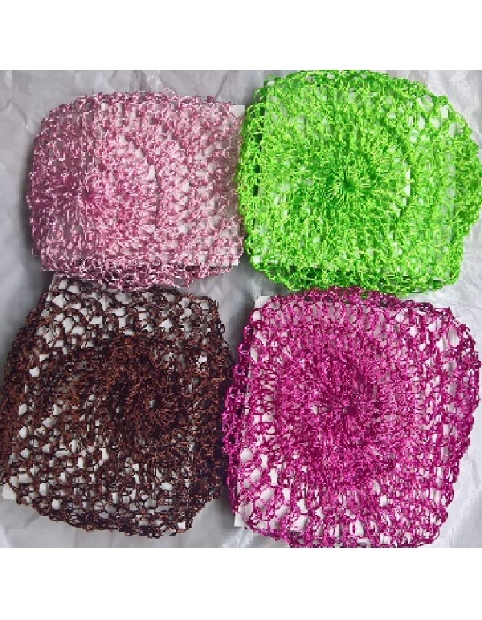12x Large Thick Hair Net - Mixed colour (1 Dozen)