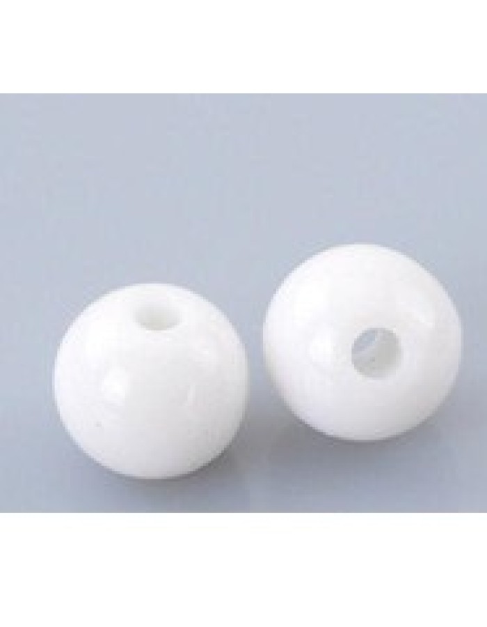 WHITE ROUND BEADS