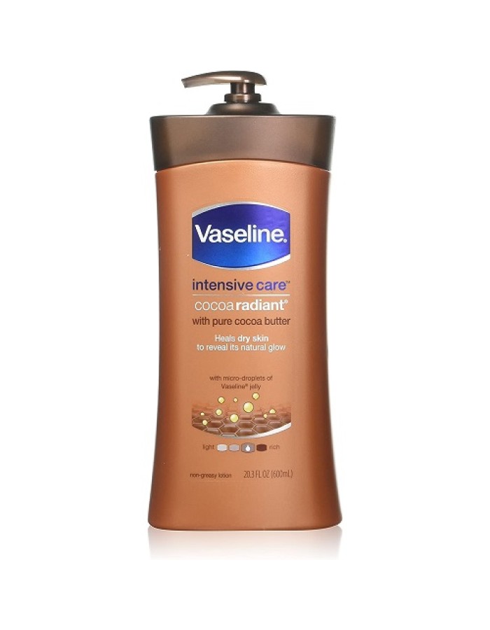 Vaseline Intensive Cocoa Butter Radiant Lotion Pump 600ml
