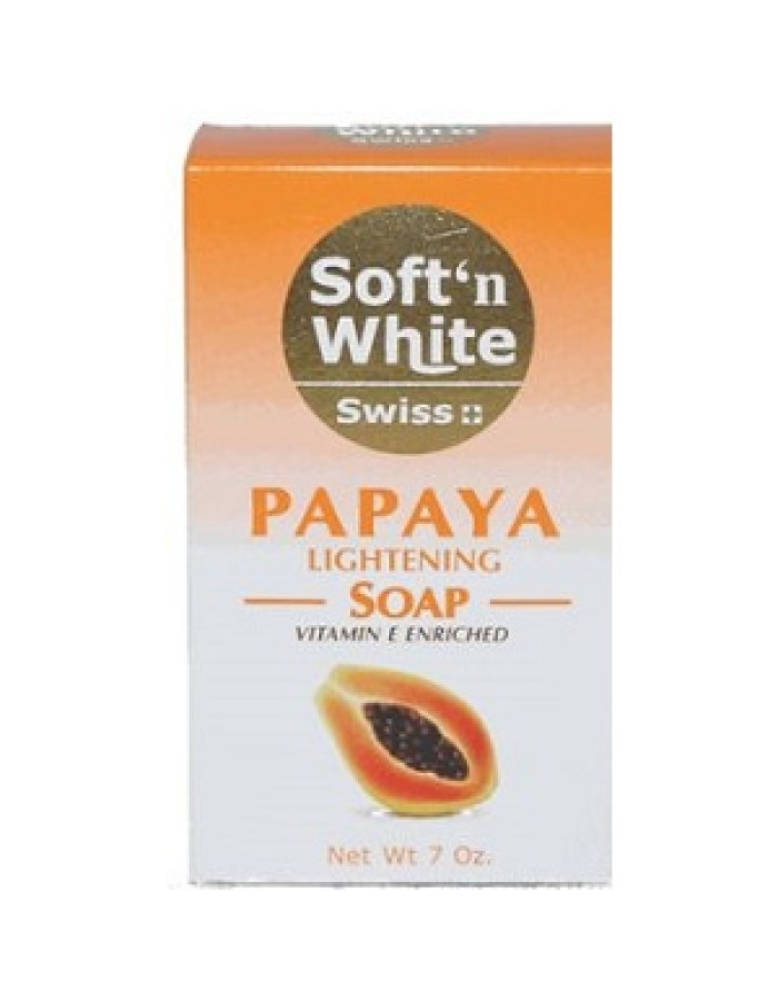 Swiss Soft n White Papaya Lightening Soap 7 Oz 