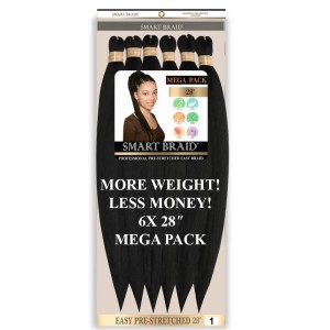 smart braid 6X pre stretched hair 28"