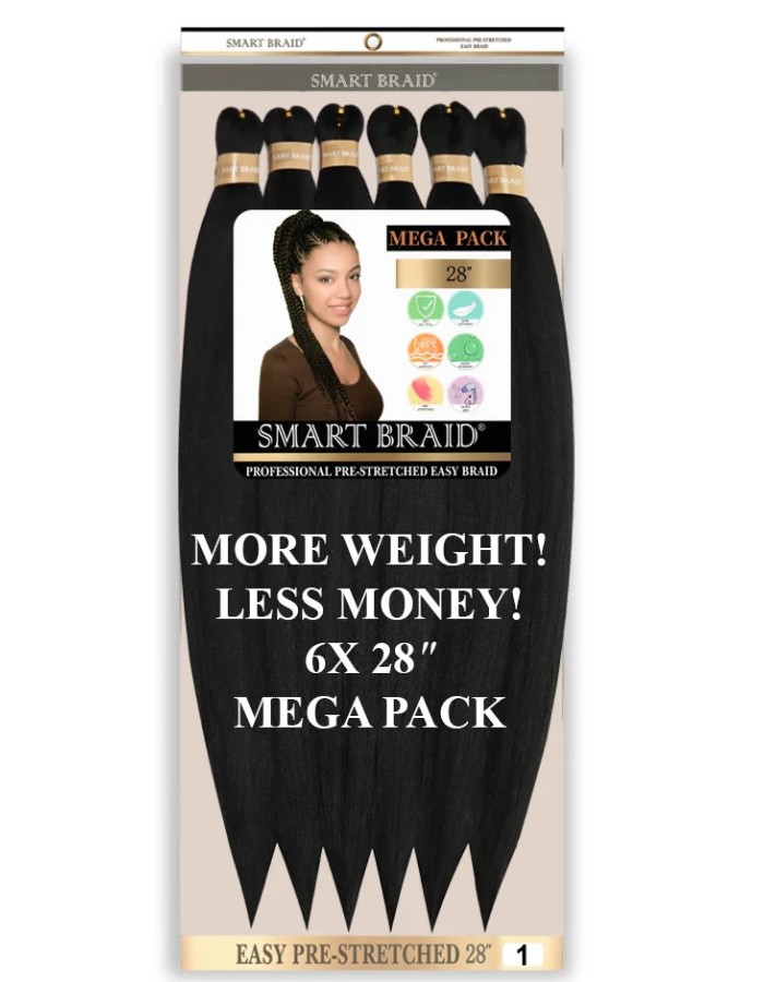 smart braid 6X pre stretched hair 28"