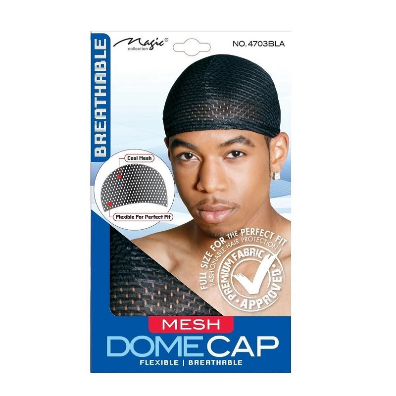 MAGIC COLLECTION MESH DOME CAP BLACK - MEN