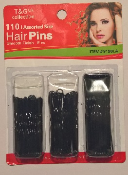 RED 200pcs Open Hair Pins - Assorted Size