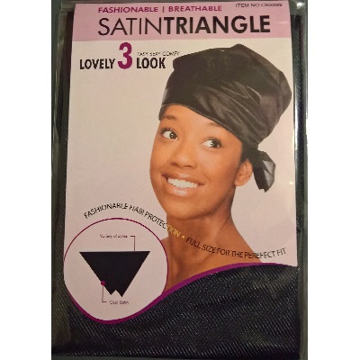 T&G Satin Triangle Scarf - Black