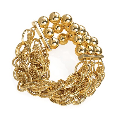 Elasticated Gold Colour Bracelet