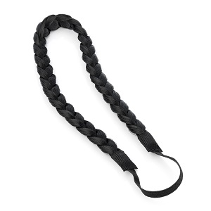 Braided/Platted Hair Elastic Head Wrap - Black