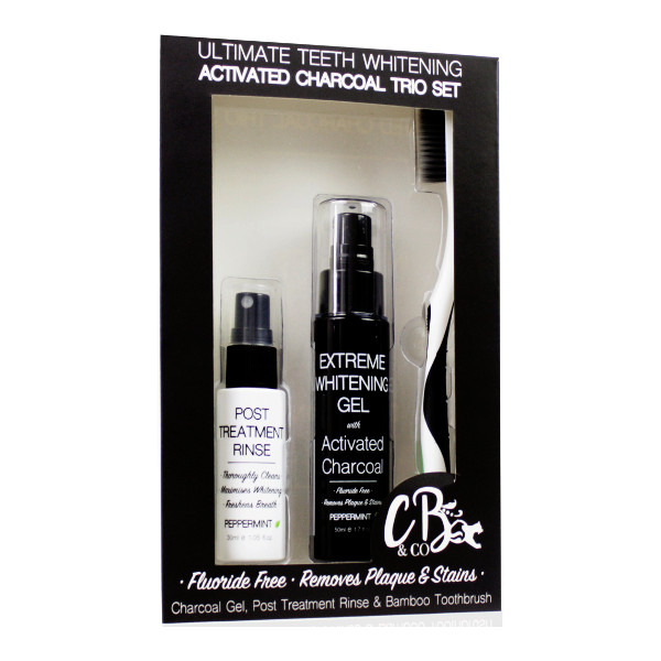 CB And Co Ultimate Teeth Whitening Activated Charcoal Trio Set