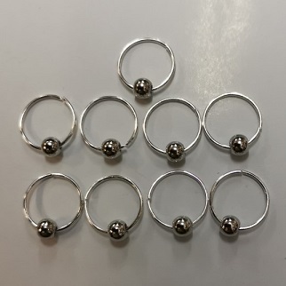 Filigree Hair Braid Rings - SILVER