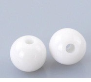 WHITE ROUND BEADS